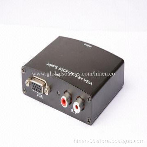 VGA+R/L to HDMI Scaler Converter, Supports HDMI Resolution to Fixed 1280*720P and 1920*1080P